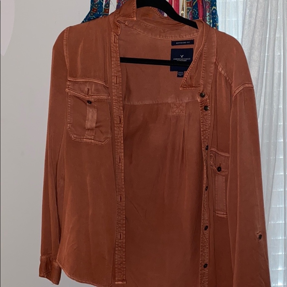 Salmon Button Up